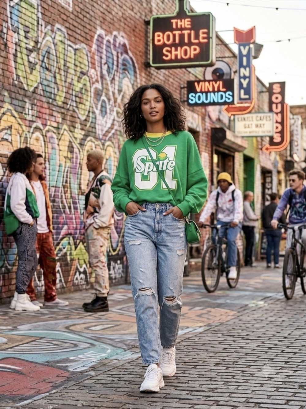 Oversized Retro Sprite Sweatshirt